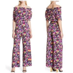 Saloni Juli Off the Shoulder Floral Jumpsuit